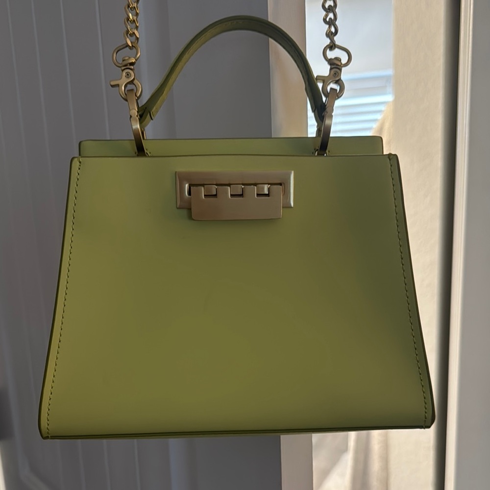 Zac Posen - Rent the Runway, Vibrant Green Shoulder Bag with Gold Chain Strap